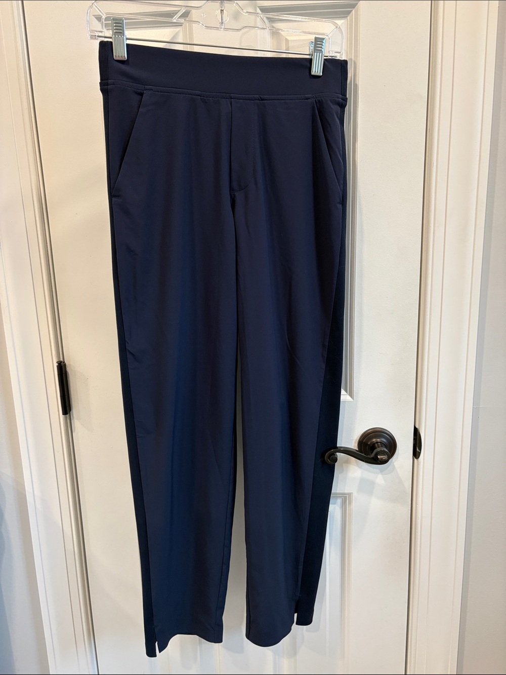 Athlete Mid Rise Brooklyn Ankle Pant Navy Blue Sz 0
